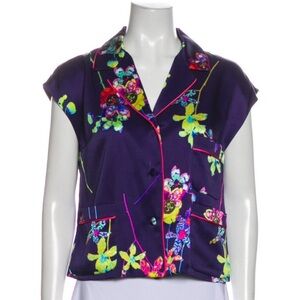 Marc Jacobs Silk Purple Floral Blouse